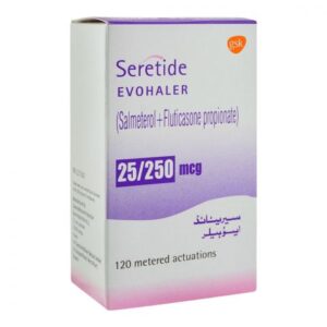 Seretide Evohaler, 25 250mcg, 120 Metered Actuations